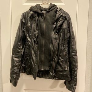 Pleather bomber style jacket